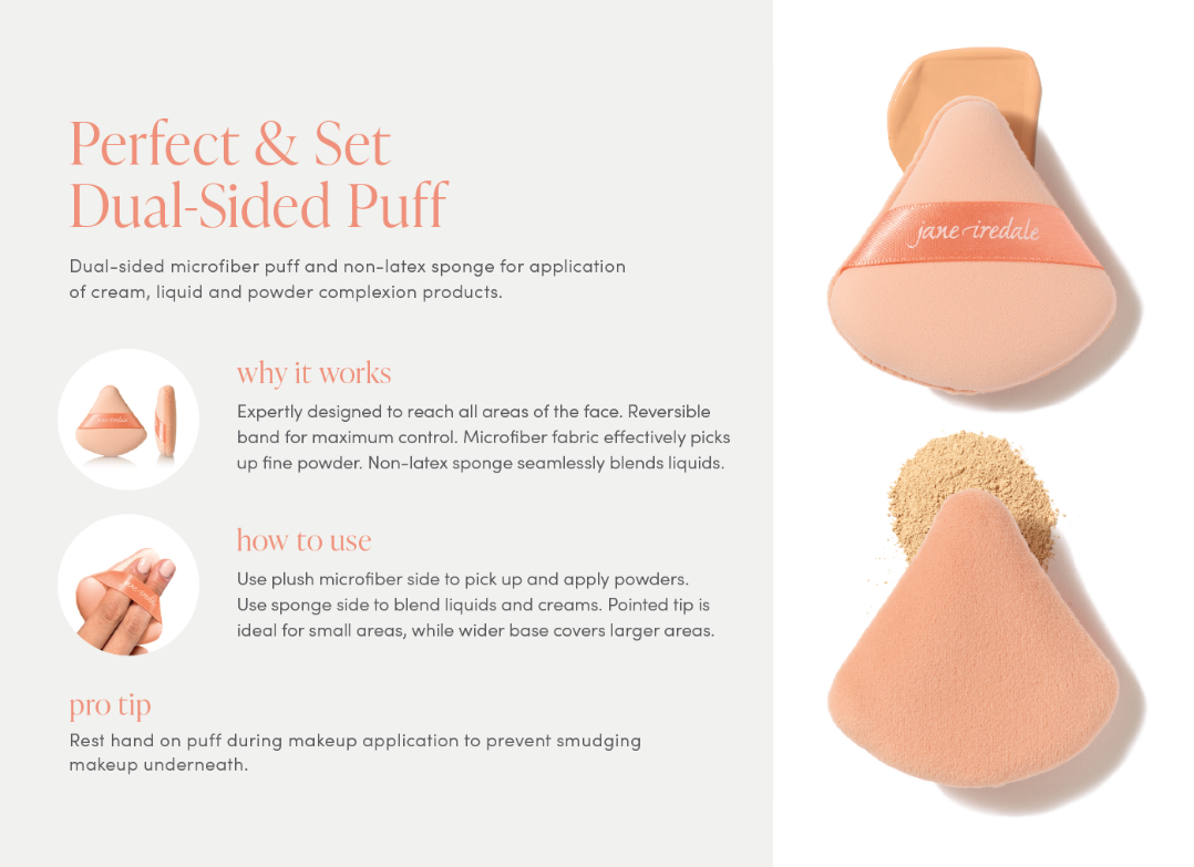 Jane Iredale Perfect & Set Dual-Sided Puff