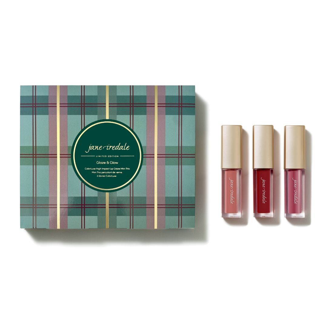 Jane Iredale Glaze &amp; Glow Colorluxe High Impact Lip Glaze Mini Trio