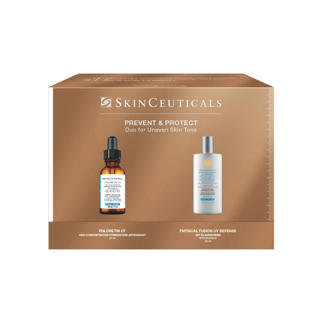 SkinCeuticals Prevent + Protect Duo for Uneven Skin Tone (Phloretin CF/Physical Fusion UV Defense SPF 50)